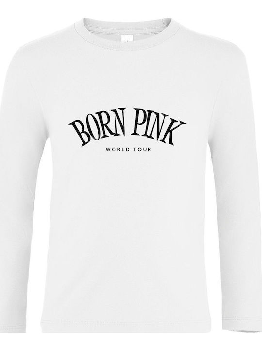 kirikoko Kids' Shirt Long Sleeve White Blackpin...