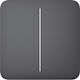 Ajax Systems Solo Button 2-gang Recessed Wall Switch Lighting One-Way Graphite