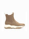 Plato Damen Chelsea Stiefeletten Beige