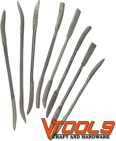 Vtools VT1518 Satz Raspeln Holz mit Griff 8Stück