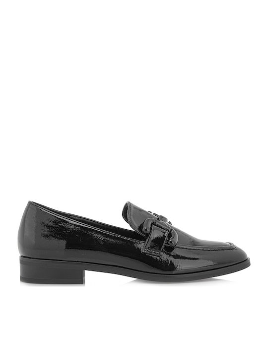 Patent Leather Women's Loafers in Black Color