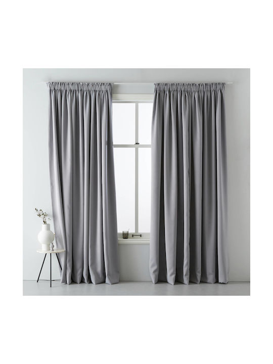 Saray Home Curtain With Pencil Pleat Gray 280x220cm