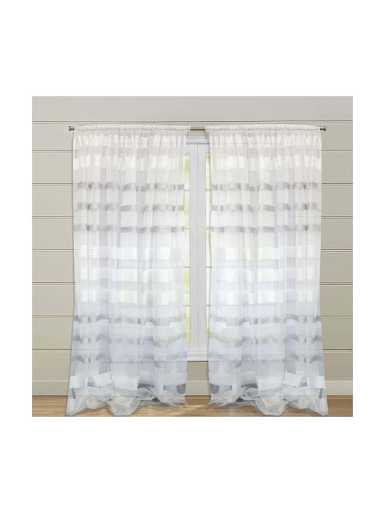Saray Home Κουρτίνα με Τρέσα Λευκή 280x300εκ.