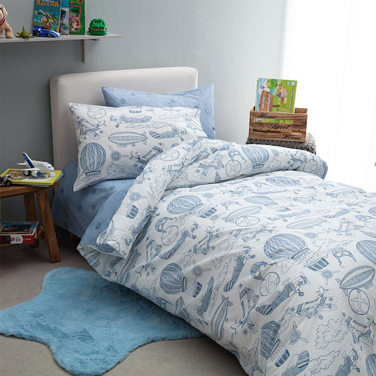 Vesta Home Παιδικό Κουβερλί Μονό Kids Retro Μπλε 160x230εκ.