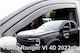 Heko Set of Windbreakers Front Car Dark Fime for Ford Ranger 2pcs