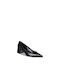 Envie Shoes Leather Pointed Toe Black Medium Heels