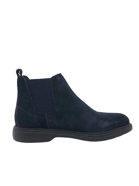 Geox U Ottavio Δερμάτινα Navy Μπλε Chelsea Μποτ...