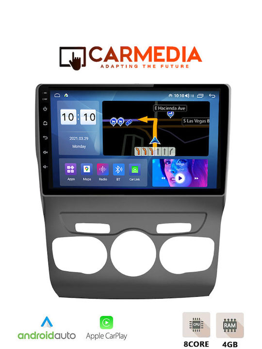 Carmedia Ηχοσύστημα Αυτοκινήτου για Citroen C4 / DS4 2011-2018 (Bluetooth/USB/WiFi/GPS/Apple-Carplay/Android-Auto) με Οθόνη Αφής 10"