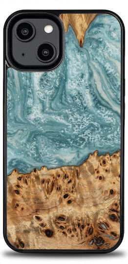 Bewood Wood And Resin Back Cover Σιλικόνης Μπλε (iPhone 15 Plus)