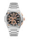 GC Watches Ανδρικό Ρολόι 44mm Χρονογράφος Μπαταρίας με Ασημί Μεταλλικό Μπρασελέ