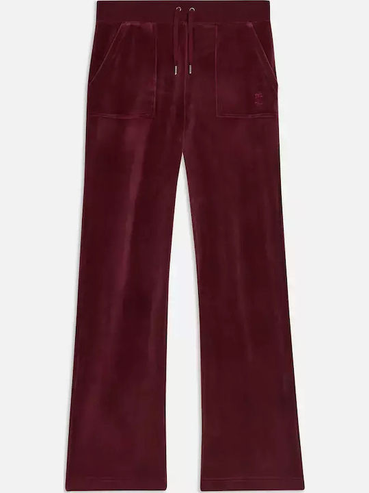 Juicy Couture Долнище на анцуг Камбанка Велур Б...