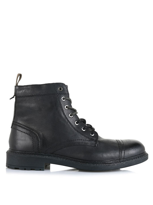 Jeep Footwear Men's Leather Military Boots Black