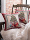 Teoran Christmas Decorative Pillow Square Multicolour 45x45cm