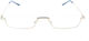 Michael Pachleitner Group Reading Glasses +1.50 in Gold color MB047A