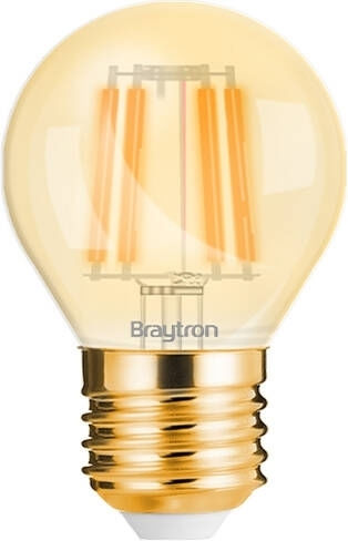 Braytron Λάμπα LED 4W για Ντουί E27 και Σχήμα G45 Θερμό Λευκό