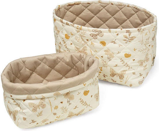 Cam Cam Copenhagen Βρεφικά Καλάθια Καλλυντικών Butterflies Latte 2τμχ