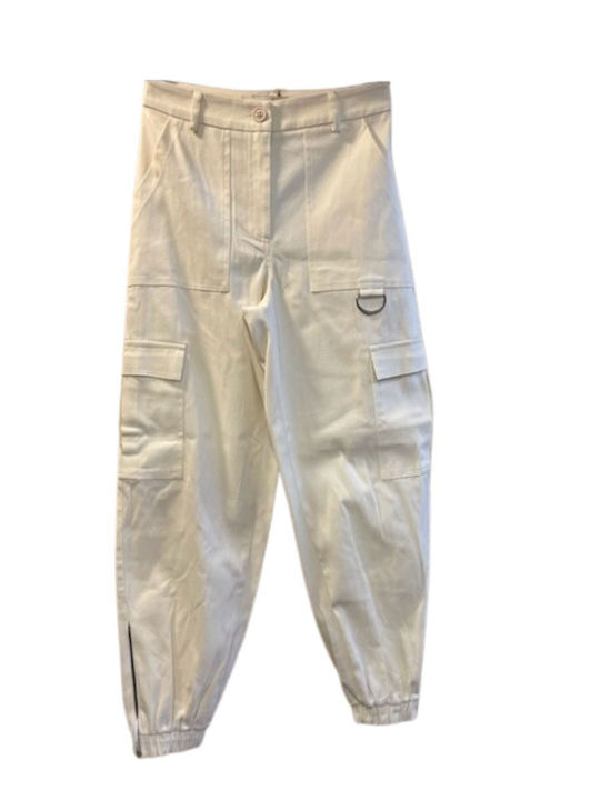 Dama Tesatura Pantaloni Alb