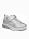 Spectrolite Kids Sneakers with Hoop & Loop Closure and Silver Lights