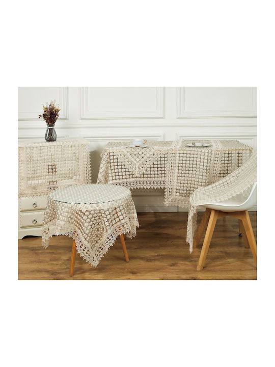 Liolios Home Kariert Fx-2 Cream 90x90cm