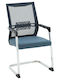 Visitor Chair with Arms Blue 48x51x98cm