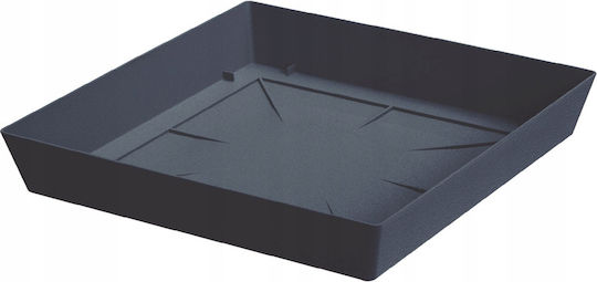 Prosperplast PPLFQ165 Πιάτο Γλάστρας Πλαστικό Anthracite 16.5x16.5εκ. PPLFQ165-S433