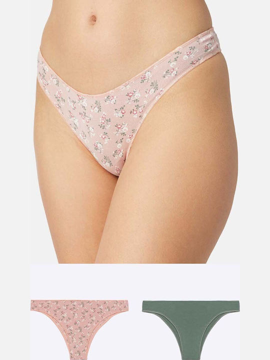 Minerva Miss Βαμβακερά Γυναικεία Brazil 3Pack Ροζ