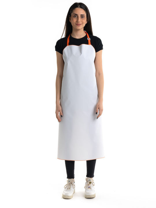 Adiavroxo (Work Aprons & Sleeves) Ποδιά Εστίασης σε Λευκό χρώμα AP-330014A-A