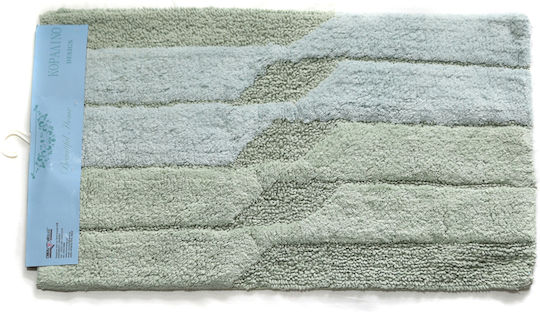 Chios Hellas Badematte Baumwolle Rechteckig Korallin 43088ΠΡ Green 50x80cm