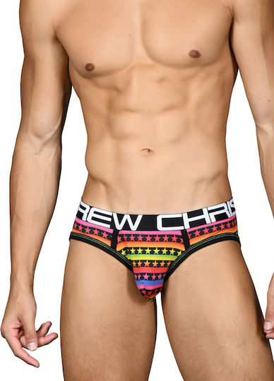 Andrew Christian Sunset Star Rainbow Stripe Ανδρικό Sexy Slip