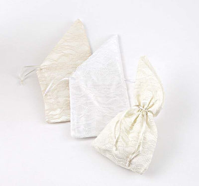 Palma Emporio Wedding Favor Pouch with Lace Ecru