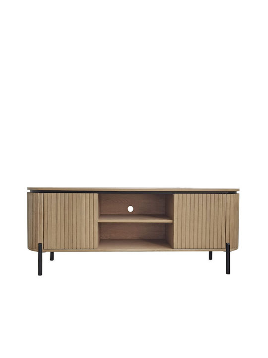 TV Stand Wooden Beige L150xW40xH56cm