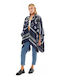 Verde Women's Poncho Blue