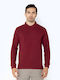 Polo Langarmbluse Burgundisch