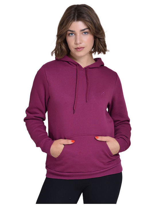 Women's Sweatshirt Hooded Purple