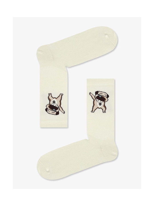 Axidwear Dab Pug Socken Beige 1Pack