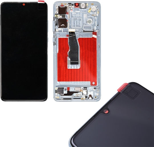 Οθόνη Lcd με Μηχανισμό Αφής και Πλαίσιο για Huawei P30 (Μαύρο)