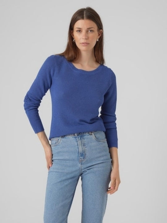 Vero Moda Damen Langarm Pullover Blau