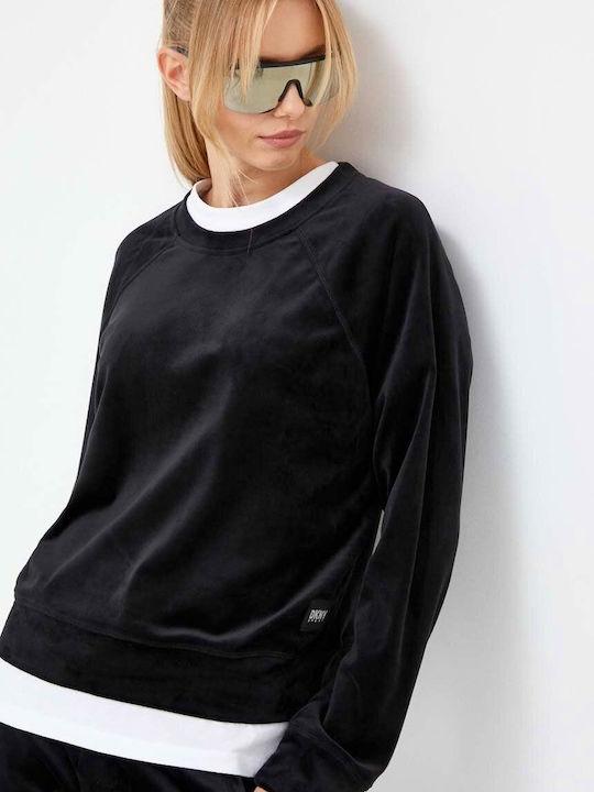 DKNY Logo Women's Long Sleeve Pullover Black