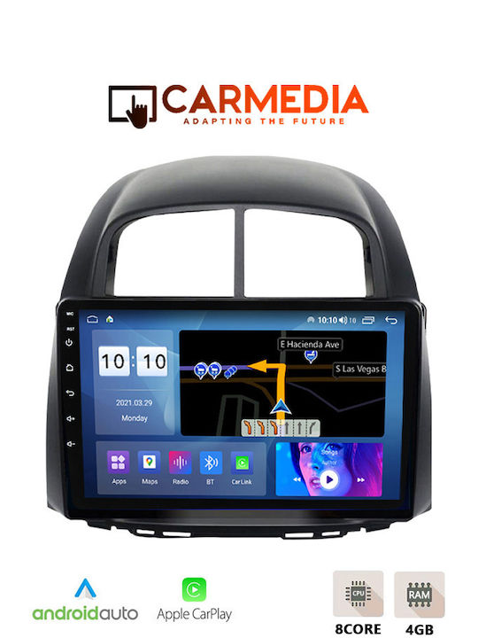Carmedia Ηχοσύστημα Αυτοκινήτου για Daihatsu Sirion 2006-2012 (Bluetooth/USB/WiFi/GPS/Apple-Carplay/Android-Auto) με Οθόνη Αφής 10"