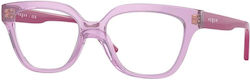 Vogue Acetate Prescription Eyeglass Frames Pink Vogue Acetate Prescription Eyeglass Frames Pink