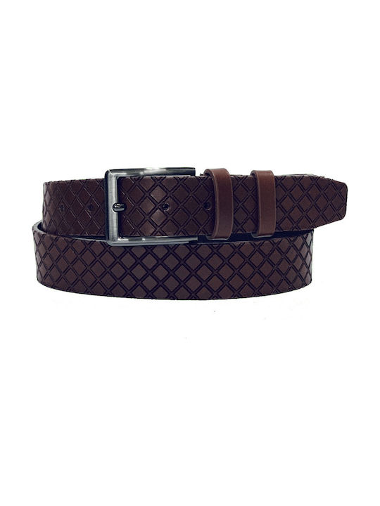 Women Weakness Men's Leather Belt Brown