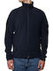 Men's Fleece Cardigan Navy Blue