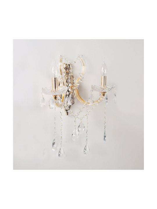 Inlight Vintage Lamp Wall with Socket E14 Transparent 35x23cm