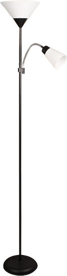 Keskor Lampa de podea Î174xL24.5cm. cu Soclu pentru Bec E27 Negru