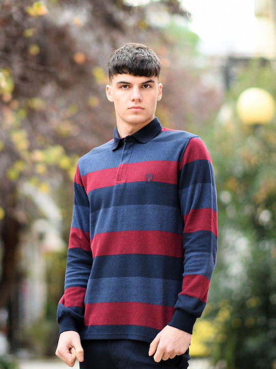 Mohicans Black Line Polo Μπλούζα Μακρυμάνικη Μπλε