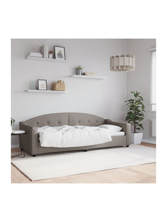 Sofa Bett Einzelbett Mit Stoff bezogen Braun mi...