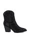 Xti Suede Women's Ankle Boots with Medium Heel Black