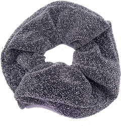 Hairacc-10222 Lamé Silver Scrunchie