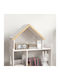 Kids Wooden Bookcase White 65x25x108.5cm