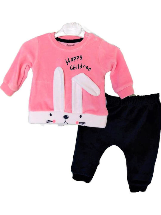 Kinder Sweatpants Set - Jogginganzug Rosa 2Stück